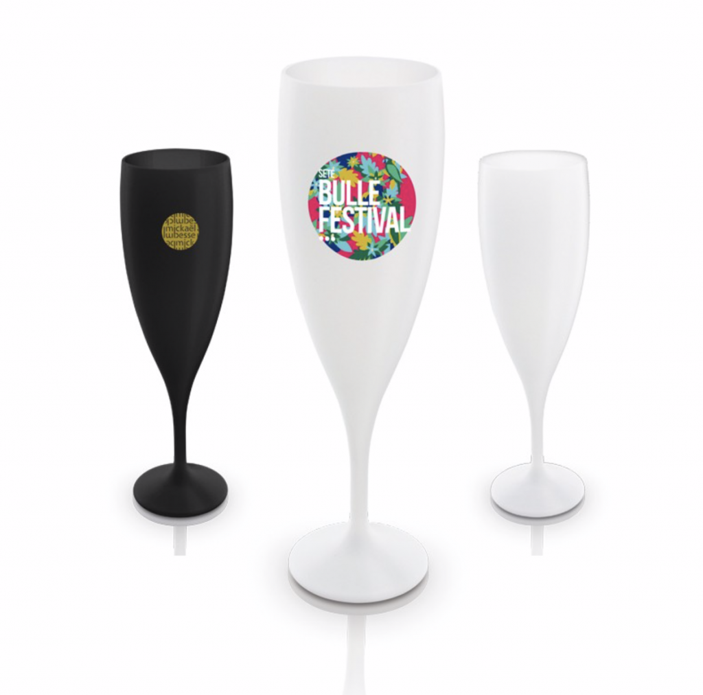 Flûte à champagne 14 cl réutilisable Bureau des Goodies